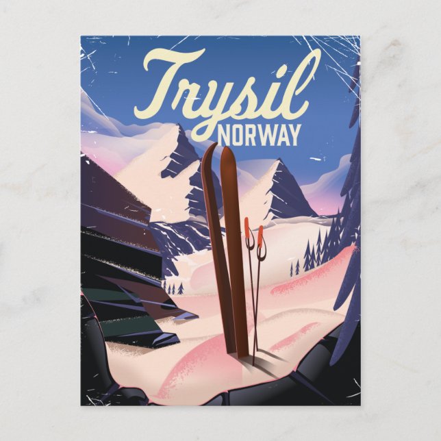 Trysil Norwegen ski Postkarte (Vorderseite)