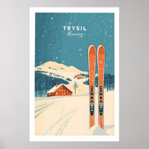 Trysil Ski-Wandkunstposter Norwegen 1 Poster
