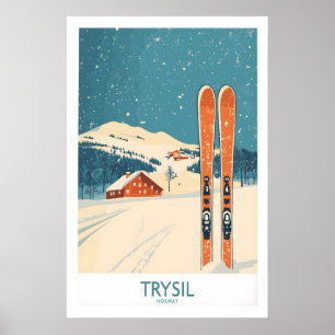 Trysil Ski-Wandkunstposter Norwegen 1 Poster