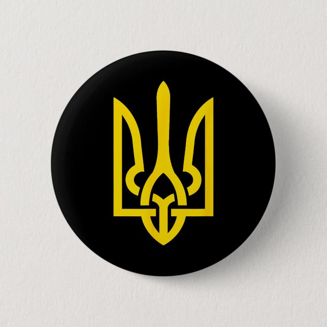 Tryzub Symbol der Ukraine  Button (Vorderseite)