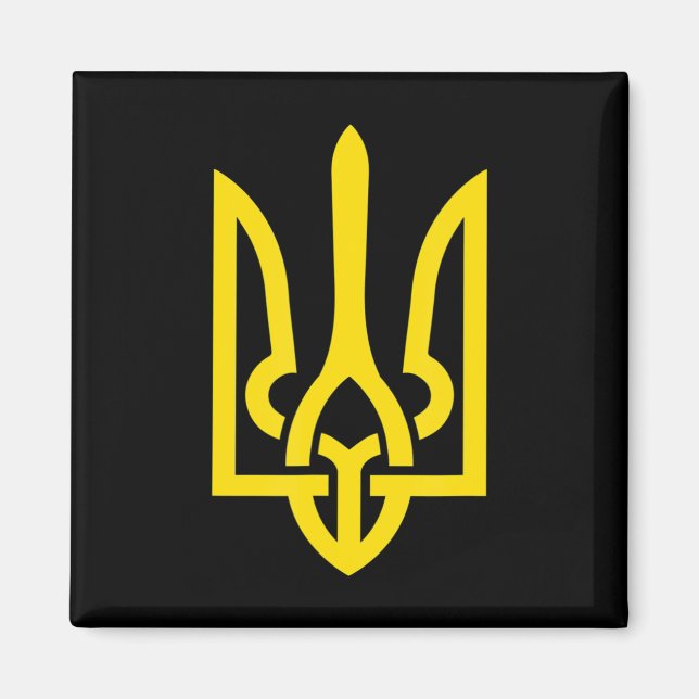 Tryzub Symbol der Ukraine Patriot Stand mit Magnet (Vorne)