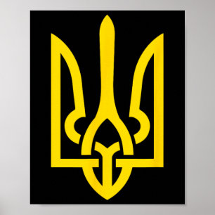 Tryzub Symbol der Ukraine Poster