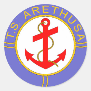 TS Arethusa Abzeichen Runder Aufkleber