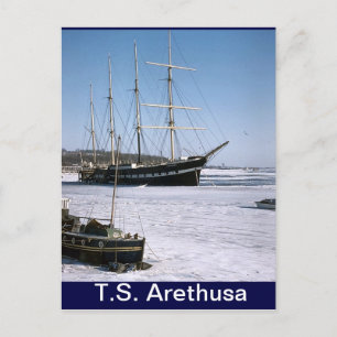 TS Arethusa, icebound Postkarte