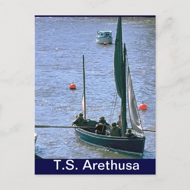 TS Arethusa, SAiling the whaler Postkarte (Vorderseite)