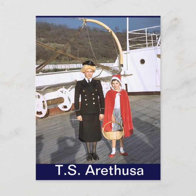 TS Arethusa, Weihnachts-Party Postkarte (Vorderseite)