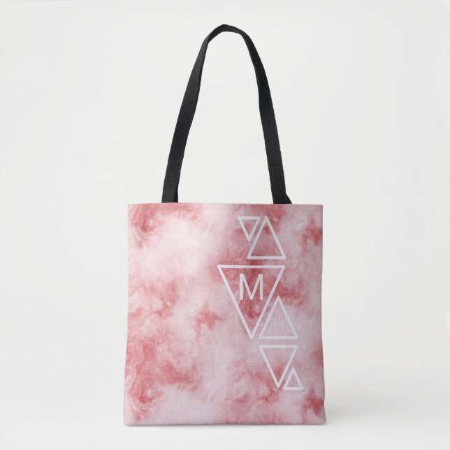 TS Monogram, Red Smokey Marble Tasche (Vorderseite)