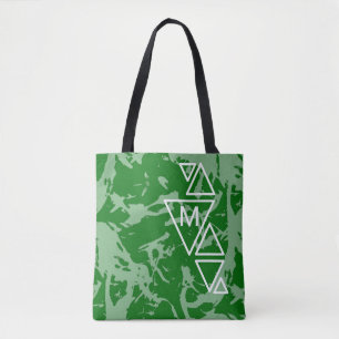 TS-Monogramm zur grünen Verzerrung Tasche