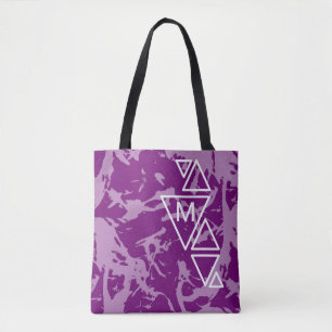 TS-Monogramm zur lila Verzerrung Tasche