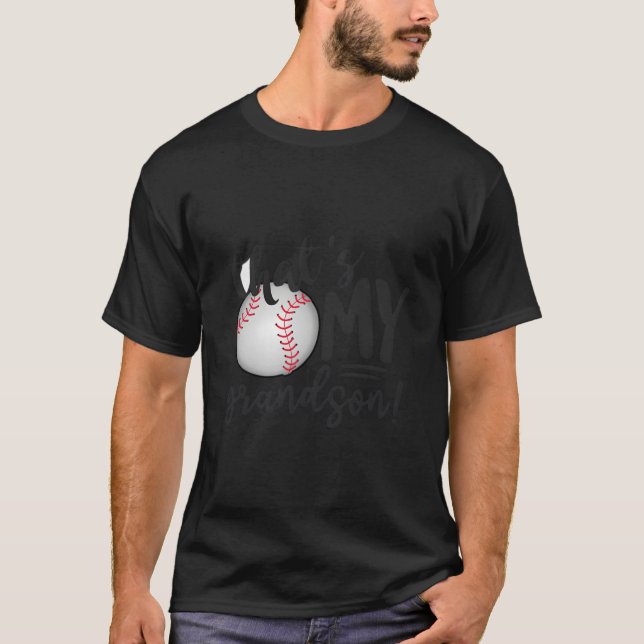 T'S My Grandson Out There Baseball T-Shirt (Vorderseite)