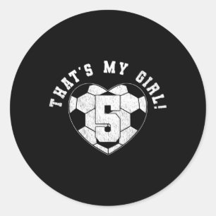 T'S My Soccer Player Mama Vater Sprichwort Jersey Runder Aufkleber