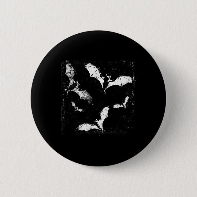 Ts Vampire Horror Spooky Art Halloween Goth Alt Ae Button (Vorderseite)
