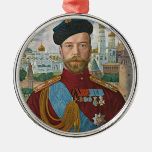 Tsar Nicholas II Silbernes Ornament