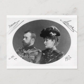 Tsar Nicolas & Alexandra aus Russland Romanov #121 Postkarte