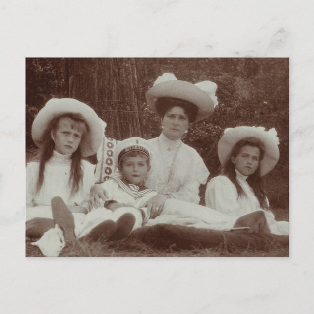 Tsarina, Russland, Maria, Anastasia & Alexis Postkarte (Vorderseite)