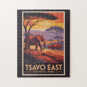 Tsavo East Nationalpark Kenia Illustration Reise