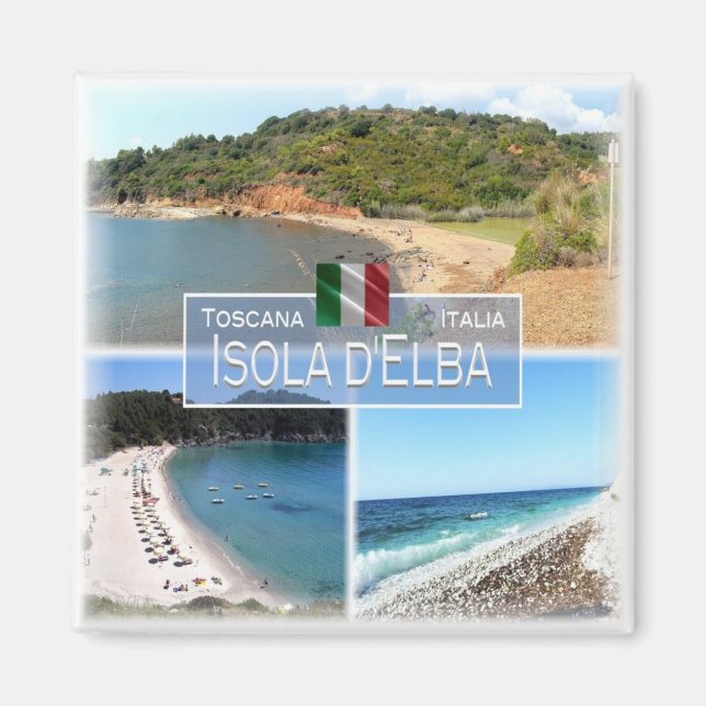 TSC016 ELBA, Mosaik, Toskana, Kühlschrank Magnet (Vorne)