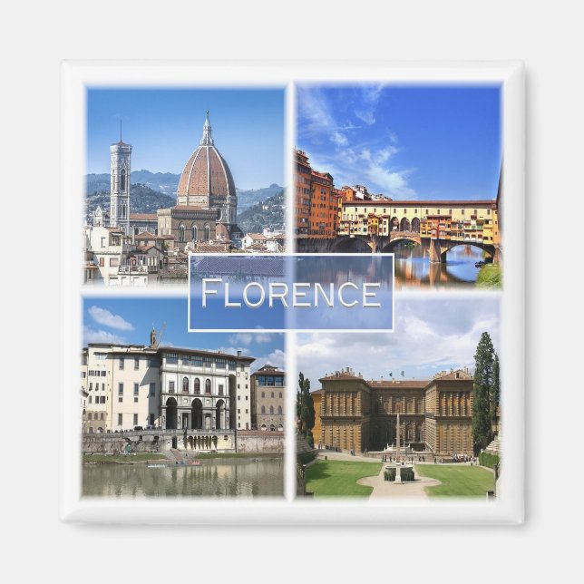 TSC031 FLORENZ - Mosaik - Toskana - Kühlschrank Magnet (Vorne)