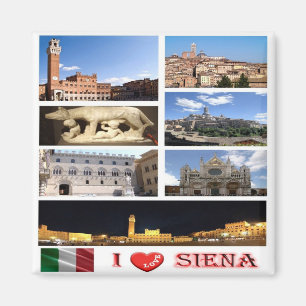TSC035 SIENA I Liebe, Mosaik, Toskana, Kühlschrank Magnet