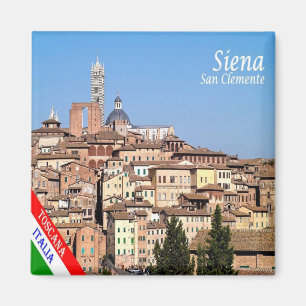 TSC038 SIENA View San Clememte, Toskana Kühlschran Magnet