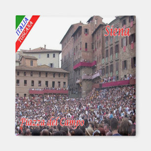 TSC059 SIENA, P.zza del campo, Toskana, Kühlschran Magnet
