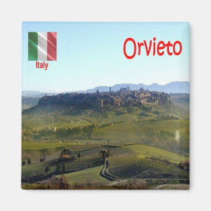 TSC104 ORVIETO, Panorama, Toskana, Kühlschrank Magnet