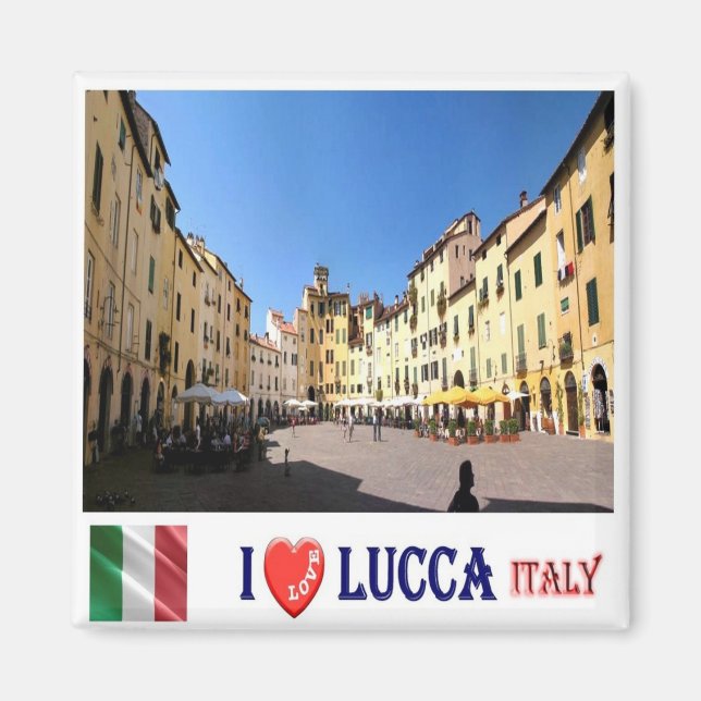 TSC111 LUCCA I Liebe, Toskana, Italien, Kühlschran Magnet (Vorne)