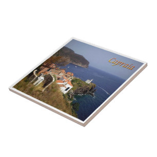 TSC129 CAPRAIA, Panorama, Toskana, Italien, Fliese