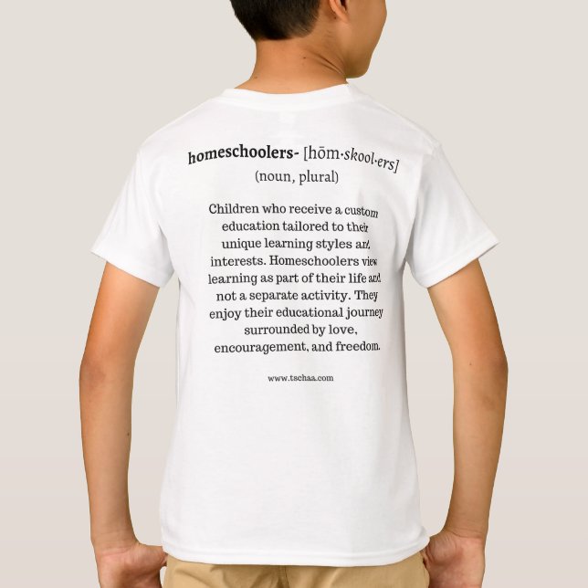 TSCHAA Homeschool Definition T - Shirt (Rückseite)