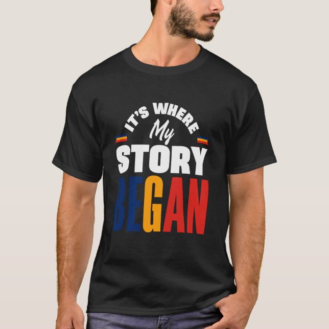 Tschad Chadian Chad Flag seine Stelle, wo meine Ge T-Shirt (Vorderseite)