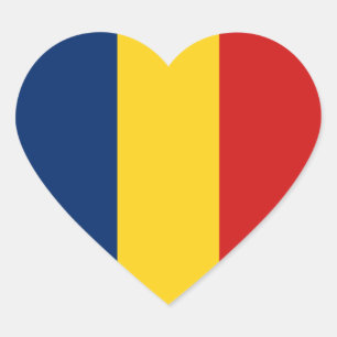 Tschad-Flagge-Herz-Aufkleber Herz-Aufkleber