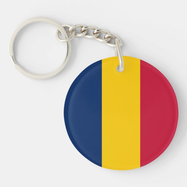 Tschad-Flagge Schlüsselanhänger (Vorderseite)