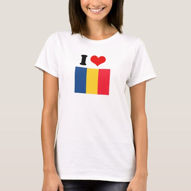 Tschad-Flagge T-Shirt (Vorderseite)
