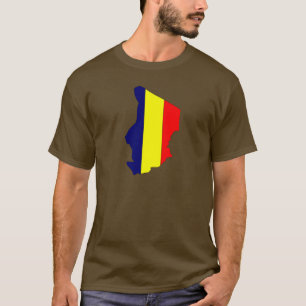 Tschad-Flaggenkarte T-Shirt