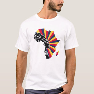 Tschad Tschadische Flagge Afrika Karte Ethnisches T-Shirt
