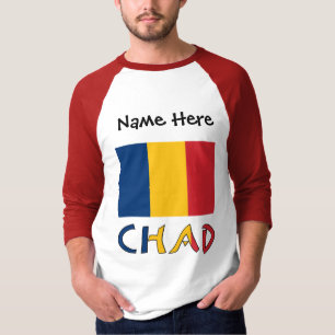 Tschad und Tschadische Flagge Personalisiert T-Shirt