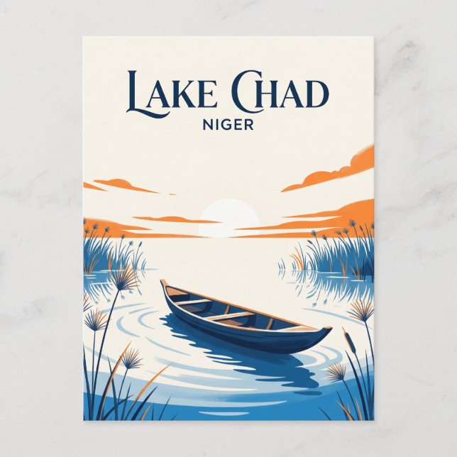 Tschadsee Niger Postkarte (Vorderseite)