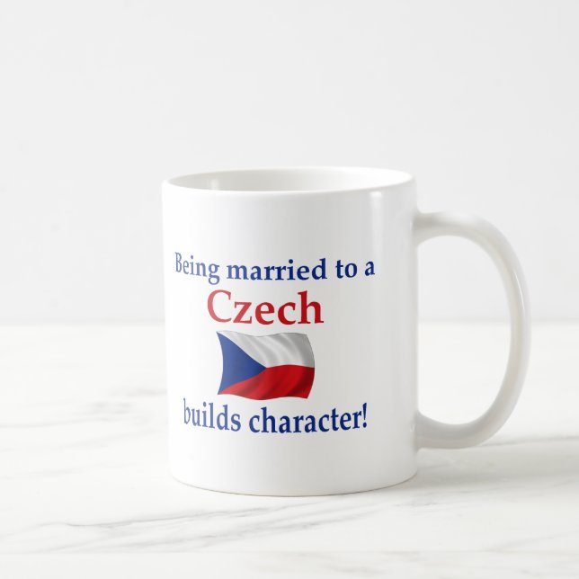 Tscheche errichtet Charakter Kaffeetasse (Rechts)