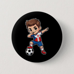 Tschechien Dab Kid Goal Cartoon Tschechische Repub Button