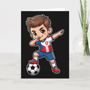 Tschechien Dab Kid Goal Cartoon Tschechische Repub Karte