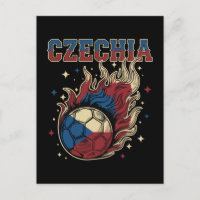 Tschechien Fußball Flammender Ball Retro Fußball F