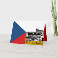 Tschechien-Karte, Prag und tschechische Flagge /pa
