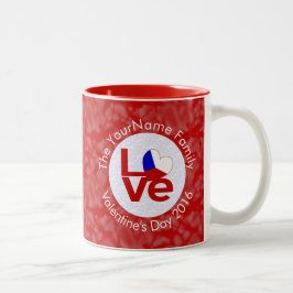 Tschechien - Rote LIEBE - Personalisiert Zweifarbige Tasse