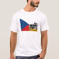 Tschechien-T-Shirt, Prag und Tschechische Flagge