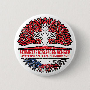 Tschechien Tschechisch Schweizer Schweiz Baum Button
