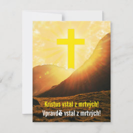 Tschechisch "Christ ist Risen" Religiöse Ostern Feiertagskarte