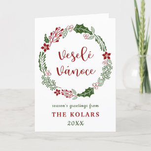 Tschechisch frohe Weihnachten, Veselé vánoce, Cust Feiertagskarte
