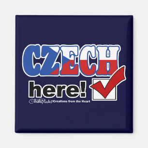 Tschechisch hier (dunkel) magnet