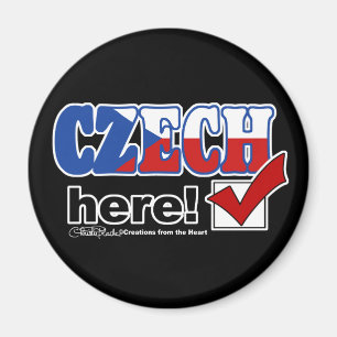 Tschechisch hier (dunkel) magnet
