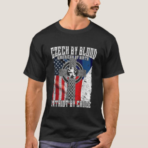 Tschechisch von Blood American von Birth Patriot n T-Shirt